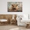 Stupell Industries Spring Blooms Highland Cow Canvas Wall Art Design by LSR Design Studio